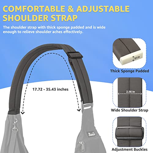 SlowTon Dog Carrier Sling - Thick Padded Shoulder Strap Adjustable Dog Carriers for Small Dogs, Puppy Carrier Purse for Pet Cat with Front Zipper Pocket Safety Belt Machine Washable (Grey M) - color: A-Grey Cotton Fabric