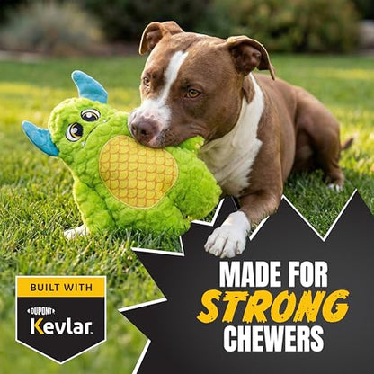 Bite Force Dog Toy - Large Durable & Strong Plush Green Monster Dog Toy, Kevlar-Reinforced for Aggressive Chewers - color: Large - Billy the Beast Monster