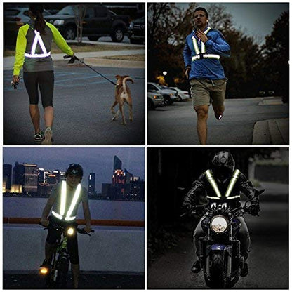 Reflective Vest Running Gear, 2Pack High Visible Safety VES for Cycling Jogging Running Walking, Adjustable for Men Women - color: 2 x Orange
