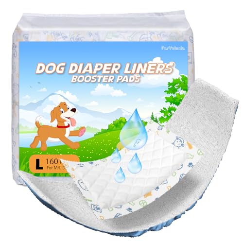 Dog Diaper Liners 100ct, Disposable Dog Diaper Pads Liner Female and Male Super Absorbent Doggie Period Diaper Inserts fit Most Puppy Diapers,Belly Band(Long) - size: Long