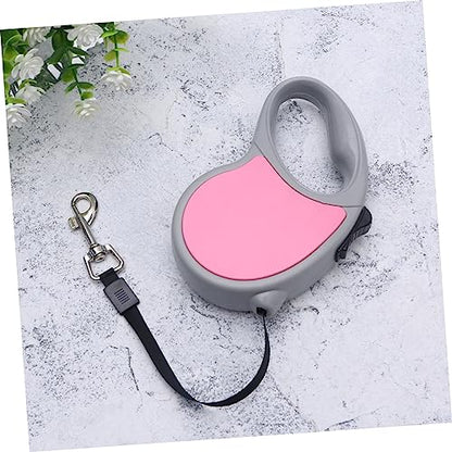 COLLBATH 5m Retractable Dog Leash Pet Leash Braking System Telescopic Traction Rope One- for Pet Dogs