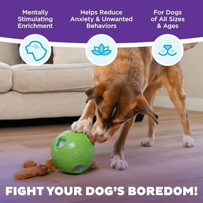 Outward Hound by Nina Ottosson Dog Snuffle N' Treat Ball Puzzle, Level 2 Intermediate, Green, Large - color: Snuffle N' Treat (Green)