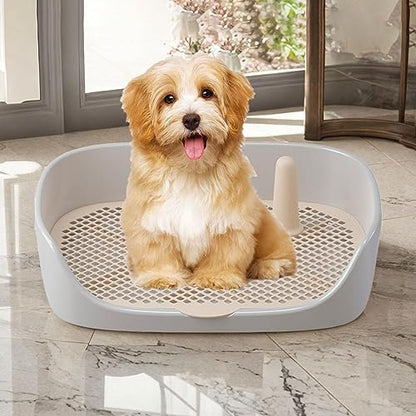Dog Toilet Training Potty Tray, Pet Pan Bedpan Training Pads Holder Training Pad Toilet Potty Trainer for Small Animals, Home, Puppy, Gray 48x37x13cm - color: Gray 48x37x13cm
