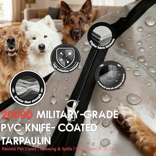 Dog Crate Cover, Heavy Duty Waterproof Abrasion-Resistant and Scratch-Resistant Knife-Scraped Fabric with Breathable Mesh & Detachable Sunshade, Dog Cage Cover Universal Fit for Wire Crates (42-Inch) - size: 42.0"L x 42.0"W x 42.0"H