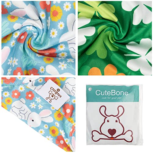 CuteBone Dog Shirts 2-Pack Soft Pet Clothes Breathable Summer Vest for Small Puppy and Stretchy Cat Apparel - color: Clovers&rabbits, size: Small