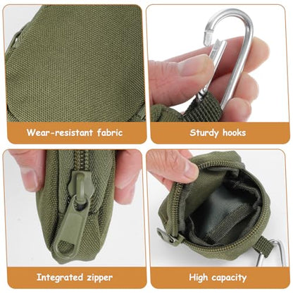 Tucnoeu 3 Pcs Dog Treat Pouch, Dog Training Reward Pouch,Waterproof Small Dogs Treat Bag for Leash,Reusable Dogs Treats Container with Carabiner,Zipper Closure to Avoid Spilling