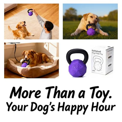 MECOOL Indestructible Dog Toy for Aggressive Chewers - Heavy Duty Chew Ring with Durable Nylon and Treat Dispenser Rubber Base, Interactive Food Puzzle Dog Chew Toy,Large Purple - size: L Purple