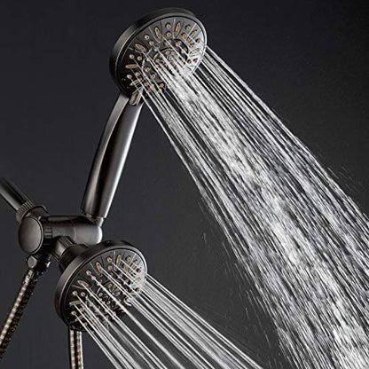 AquaDance Oil Rubbed Bronze Premium High Pressure 48 3-Way Combo for The Best of Both Worlds – Enjoy Luxurious Rain Head and 6-Setting Hand Held Shower Separately or Together - color: Oil Rubbed Bronze