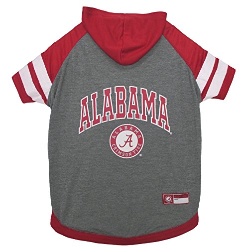 Pets First Alabama Crimson Tide Dog Hoodie, X-Small, Collegiate Licensed, Poly-Cotton, Easy Fit, Durable - color: Alabama Crimson Tide, size: X-Small
