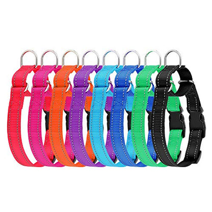 PLUTUS PET Reflective Martingale Collar with Quick Snap Buckle,No Pull Dog Choker Collar for Small Medium Large Dogs,XS,Purple - color: Purple, size: XS：10"-12"