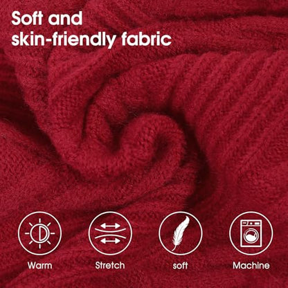Large Dog Sweaters, Pet Sweaters for Large Dogs, Pets Sweatshirt Apparel Turtleneck Pullover Winter Pitbull, Samoyed (Red, L) - color: Red1, size: Large