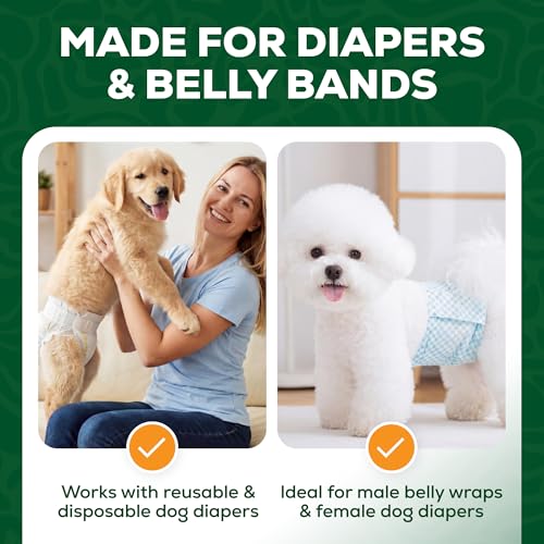 Inspire Pet Dog Diaper Liners Booster Pads for Male and Female Dogs | for Male Dog Diapers Female Dog Diapers 100ct | Disposable Diaper Inserts (Large)