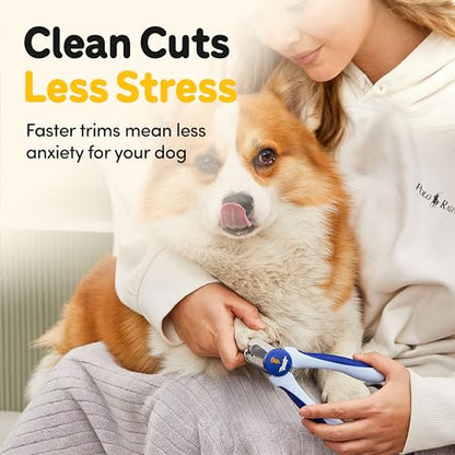 LED Dog Nail Clippers with Light Illumination, Trimmers with Protective Guard, Safety Lock and Nail File - Suitable for Large and Small Dogs & Cats (Blue) - color: Blue, size: Medium-Large (LED)