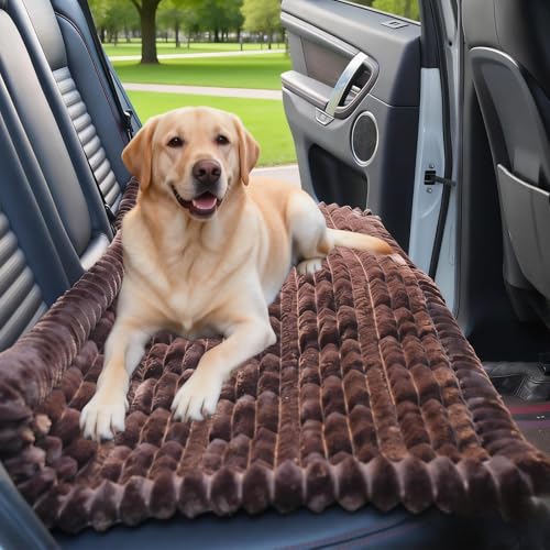 Dog Car Seat Waterproof Bed Cover Non-Slip Car Back Seat Soft and Comfortabl Pet Bed Mat Car Blanket for Travel Backseat Extender Seat Covers Dog Bed for Cars Trucks and SUVs (Dark Brown 23.6” x 51”) - color: Waterproof Dark Brown Cover
