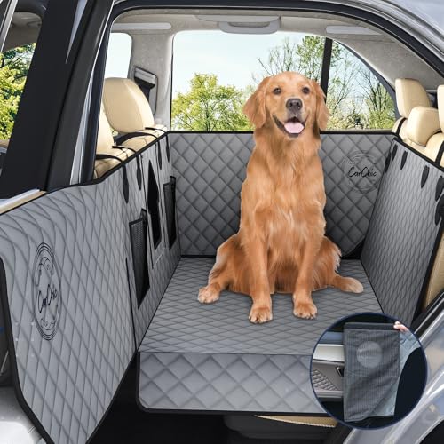 Dog Car Seat Cover for Back Seat - Waterproof Pet Hammock with Embedded Insert Door Protectors (Large for Full-Size Trucks, Large SUvs) - size: Large for Full-Size Trucks, Large SUvs