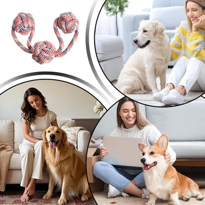 Dog Chew Ripe - Heavy Duty Pet Tug Toy | Aggressive Chewers Rope Toy with Knotted Design for Dogs Small Large Breeds Teeth Cleaning Training Indoor Play Exercise and Interactive Fun