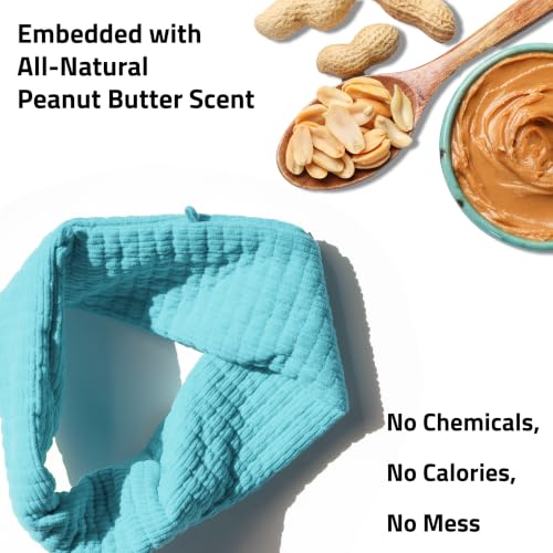 Playology Dog Toys | Plush Toy Crinkle Ring for Large Dogs | Peanut Butter Scented Jumbo Plush Chew Toy - size: Jumbo Ring, style: Peanut Butter