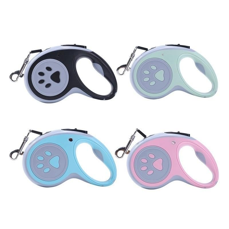Retractable Dog Leash 118.11 Inches Extendable Lead with Strong Nylon Tape Tangle-Free One-Handed Brake Pause Lock for Small Medium Dogs (Blue) - color: Blue