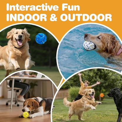 FOFOS Dog Balls for Aggressive Chewers, Durable Bouncy ETPU Dog Toys, Lightweight Floating Interactive Fetch Balls for Large Medium Small Dogs, Ideal for Outdoor Training