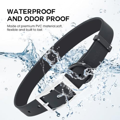 Wisedog Small Puppy Collar, XS 7"-10" × 1/2", Black | Soft Rubber Coated Webbing, For Small Dogs Cats, Cute Pet Collars - color: Black