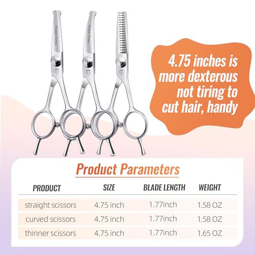 Dog Grooming Scissors: 3 in 1 Pet Shears Set Made of Advanced JP440C Stainless Steel Alloy for Trimming Dogs Cats and Other Pets Face and Paws - style: SET