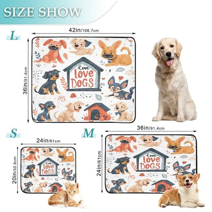 Qilmy Dog Pet Mat, Waterproof Reusable Dog Training Pad Anti-Slip Pet Creat Pad for Small Medium Large Dogs and Cats