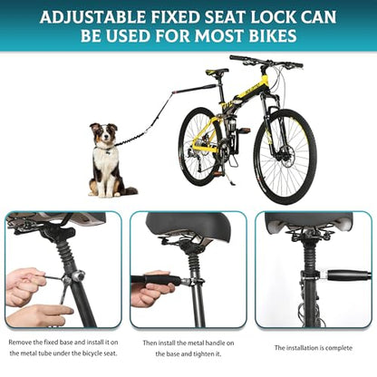 wefaner Dog Bicycle Exerciser Leash Hands Free Bicycle Dog Leash
