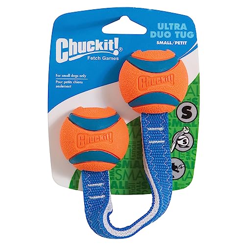 Chuckit! Ultra Duo Tug Dog Toy, Small Indoor and Outdoor Dog Ball for Dogs 0-20 Pounds - size: Small, style: Ultra Duo Tug