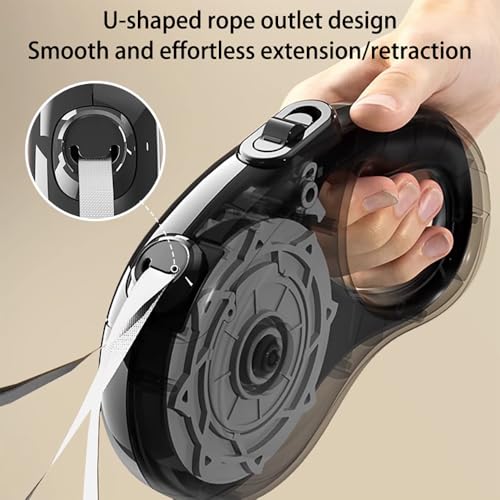 Retractable Dog Leash 16ft/10ft, Heavy Duty Extendable Lead with One-Hand Brake Lock, Tangle-Free Outlet & Ergonomic Handle, Automatic Walking Leash for Small to Medium Dogs(Blue,5M) - color: Blue, size: 5M