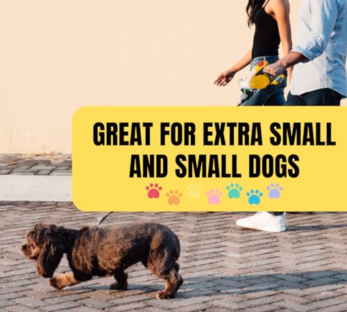 Buddy 3m (9.8 ft) Retractable Dog Leash with Flashlight | Ergonomic Grip | Waste Bag Holder | Durable Nylon