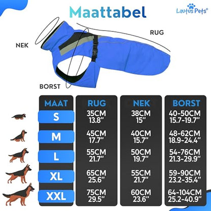 Waterproof Dog Rain Coat, Reflective Safety Strips & Leash Hole – Lightweight Adjustable Jacket for Medium Breeds - S, Blue - color: Blue, size: Small
