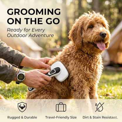 Self Cleaning Slicker Brush for Dog and Cat Deshedding, Grey | Shedding Brush for Dogs & Cats, One-Click Retractable Bristles for Easy Cleaning Flying Hair at Home - color: Grey 1 PCS