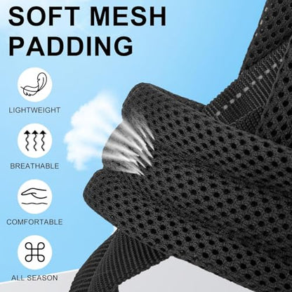 BEAUTYZOO No Pull Dog Harness Medium Sized Dog, Breathable Mesh Padded Dog Harness and Leash Set, Adjustable Reflective Escape Proof Dog Vest Harnessss Quick Fit for Training Walking, Black M - color: Black, size: M: Chest 21"-26.7"