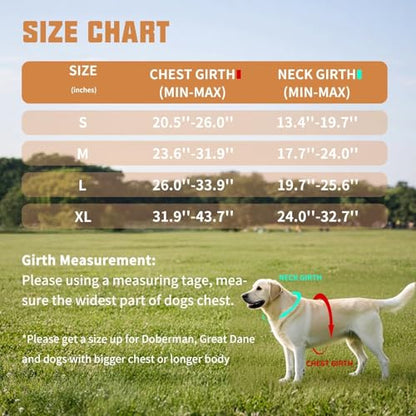AUROTH Dog Harness and Leash Set, Soft Padded Service Vest Harness with 5.25FT Dog Leash, Easy On Pet Vest, Adjustable Reflective No Pull Dog Harnes Medium Sized, Easy Walking and Training - color: Turmeric, size: Medium