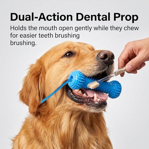 Dual-Action Dog Dental Chew Toy, Adjustable Canine Mouth Opener for Teeth Brushing, Durable Bite-Resistant Pet Oral Care Tool and Teeth Cleaning Aid for Medium Large Dogs (2Pcs) - color: 2Pcs