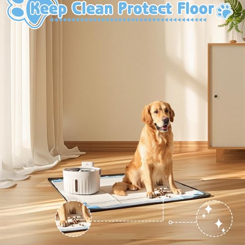 Pee Pad Holder for Dogs, 24" x 24" Non-Slip Silicone Dog Puppy Pad Holder, No Spill Raised Lip High Edge,Portable, Magnetic fixation，Leak-Proof Mat Holder, Square Potty Trays for Home Floor Protection - size: 24*24