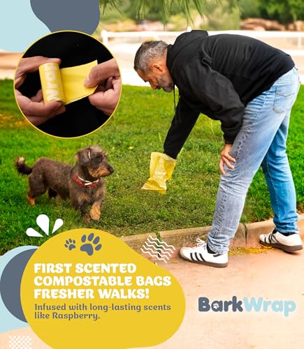 240 Compostable Dog Poop Bags Rolls Raspberry Scented Extra Thick Leak-Proof Dog Waste Bags With Easy Open Design Durable Doggy Bags For Pet Waste Pickup Refill Standard Dispenser 10% To Charity - style: RASPBERRY