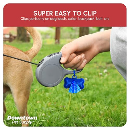 Downtown Pet Supply Rainbow Paw Print Poop Bags (520 CT & 2 Dispensers) - Leak-Proof, Unscented, Clips to Dog Leashes & Harnesses - color: Rainbow Paws, size: 520 Count (Pack of 1)