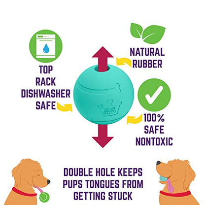 Chew King Premium Treat Dog Toy, Durable Natural Rubber Collection, Fetch and Tug Dog Toy, Dog Treat Toys for Boredum - color: Throw Stick with 2 Balls