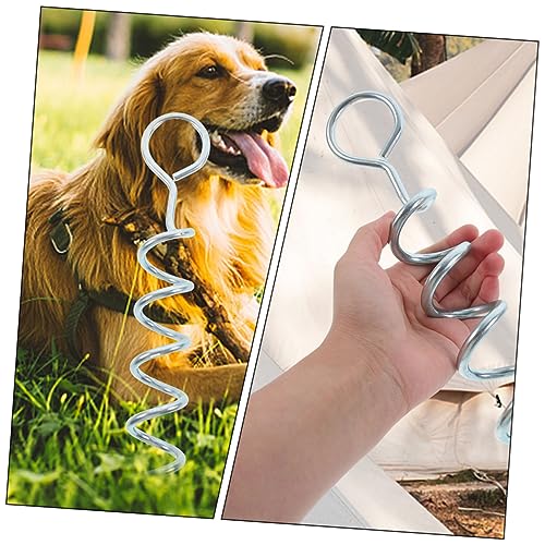HEMOTON Dog Tie Out Stake Heavy Duty Portable Dog Ground Anchor for Secure Outdoor Use Spiral Design Durable Material for Camping Stable Performance