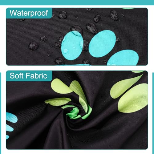 Dog Grooming Waterproof Apron with 2 Pockets, Cute Animals Puppy Dog Pets Apron - style: Gradient Green Dog Paw