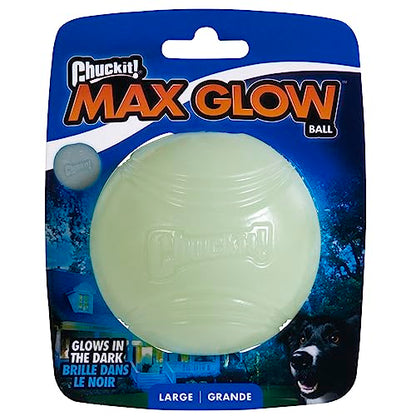 Chuckit! Sport 26L Dog Ball Launcher, 26" Length, Includes Large Ball (3") for Dogs 60-100 Pounds & Max Glow Ball Dog Toy, Large (3 Inch Diameter) for Dogs 60-100 lbs, Pack of 1