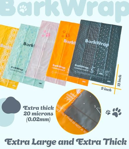 240 Compostable Dog Poop Bags Rolls Raspberry Scented Extra Thick Leak-Proof Dog Waste Bags With Easy Open Design Durable Doggy Bags For Pet Waste Pickup Refill Standard Dispenser 10% To Charity - style: RASPBERRY