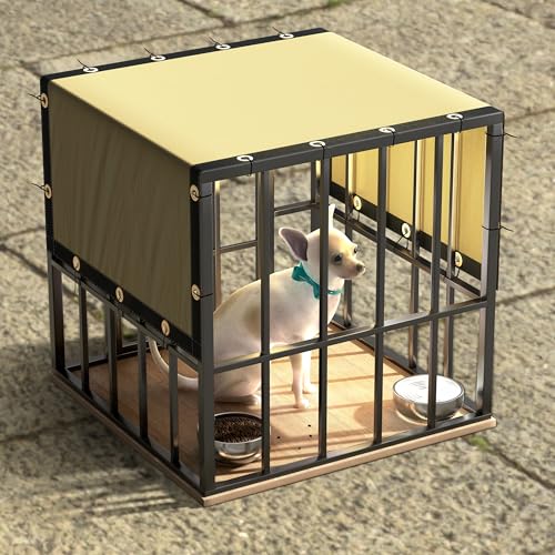 ColourTree 2' x 2' SandBeige Custom Size Shade Cloth with Grommets - 90% Sunblock, Durable Mesh Fabric Tarp for Dog Kennel Cover, Fence Privacy Screen, Greenhouse, Chicken Coop & Pet Playpen. - color: Sand, size: 2' x 2' Custom Size