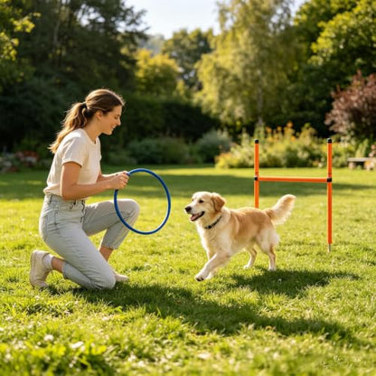 Agility Course for Dogs Exercise Game with Tunnel | Dog Playground Equipment for Outdoor Garden Park Beach Playground Field Competition Recreation - color: B
