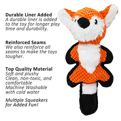 Jalousie Multipack Dog Squeaky Toys Strong Almost Indestructible, with Added Liner for Longer Play Dog Chew Toys (5 Pack Tough) - color: 5 Pack Tough