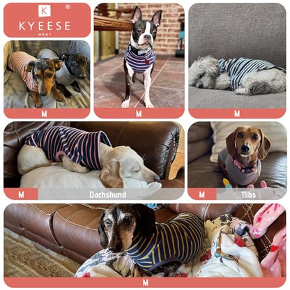 KYEESE 2Pack Dog Sweater Soft Pets Fleece Sweater Stretchy Dog Outfit for Small Dogs Boy Girl Comfy Sleeveless Doggie Sweatshirt Turtleneck Pet Coat Warm Lightweight Dogs Clothes Red,M - color: 9# Red+Red Stripe, size: Medium (7-11lbs)