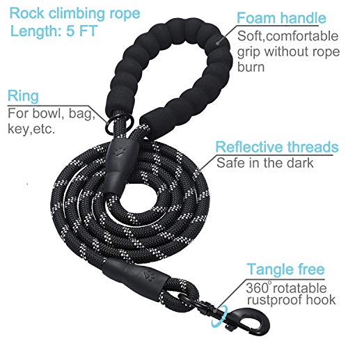 haapaw Martingale Dog Collar with Quick Release Buckle Reflective Dog Training Collars for Small Medium Large Dogs - color: Black, size: L