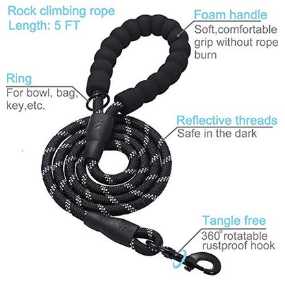 haapaw Martingale Dog Collar with Quick Release Buckle Reflective Dog Training Collars for Small Medium Large Dogs - color: Black, size: M