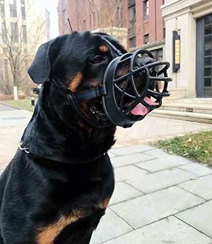 Mayerzon Basket Dog Muzzle for Small Medium Large Dogs, Breathable Silicone Muzzle for Anti-Biting and Anti-Chewing with Soft Padded and Adjustable Head Strap Allows Drinking(#2) - size: Size2-Snout 8.5-10.25 in